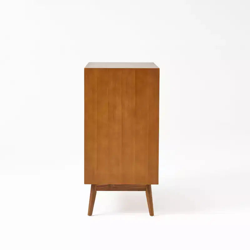 Cassettiera Rettangolare in Legno di Acacia a 3 Cassetti, Finitura Legno Naturale per Camera da Letto e Cabina Armadio