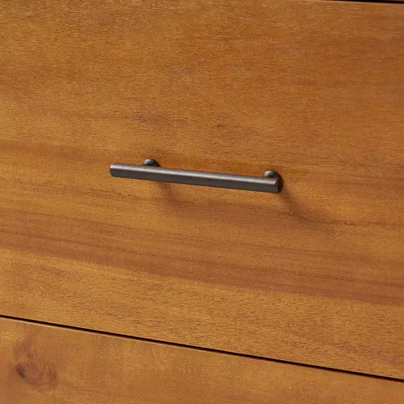 Cassettiera Rettangolare in Legno di Acacia a 3 Cassetti, Finitura Legno Naturale per Camera da Letto e Cabina Armadio
