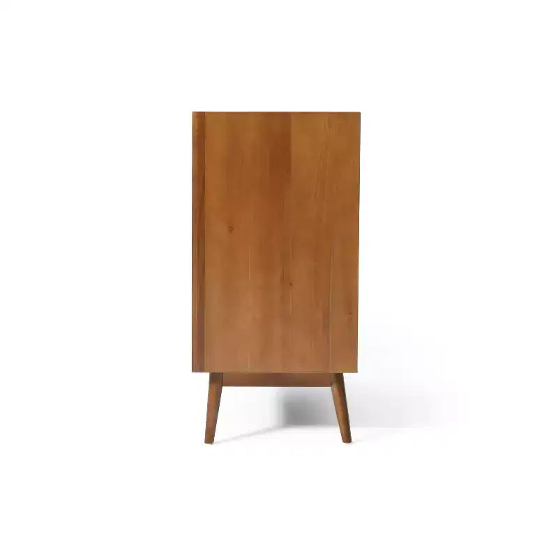 Cassettiera Rettangolare in Legno di Acacia a 3 Cassetti, Finitura Legno Naturale per Camera da Letto e Cabina Armadio