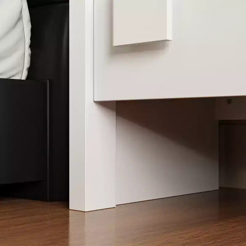 Cassettiera grande bianca a 6 cassetti, comò dal design con doppia maniglia per camera da letto
