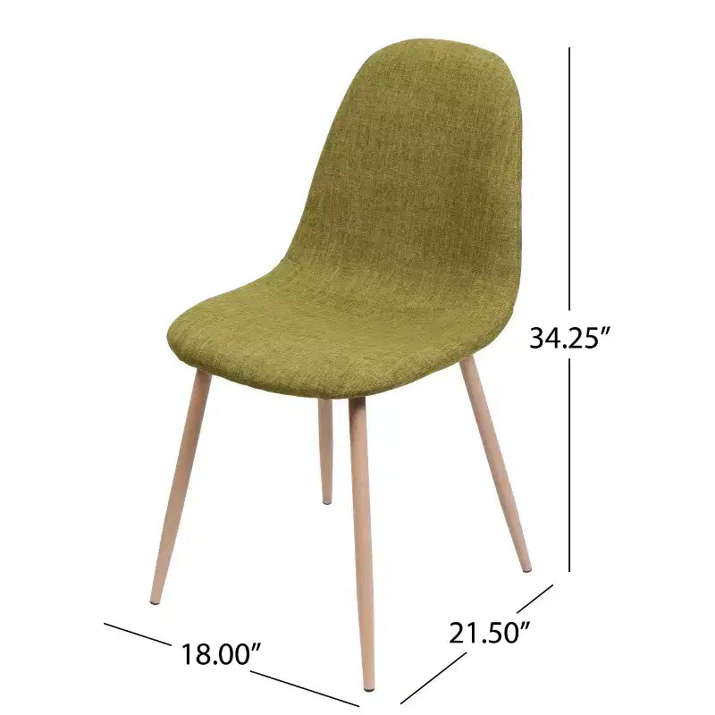 Sedie da Pranzo Imbottite Mid-Century con Struttura in Ferro, Set da 2, Stile Moderno