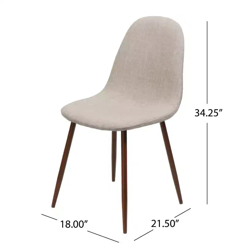 Sedie da Pranzo Imbottite Mid-Century con Struttura in Ferro, Set da 2, Stile Moderno