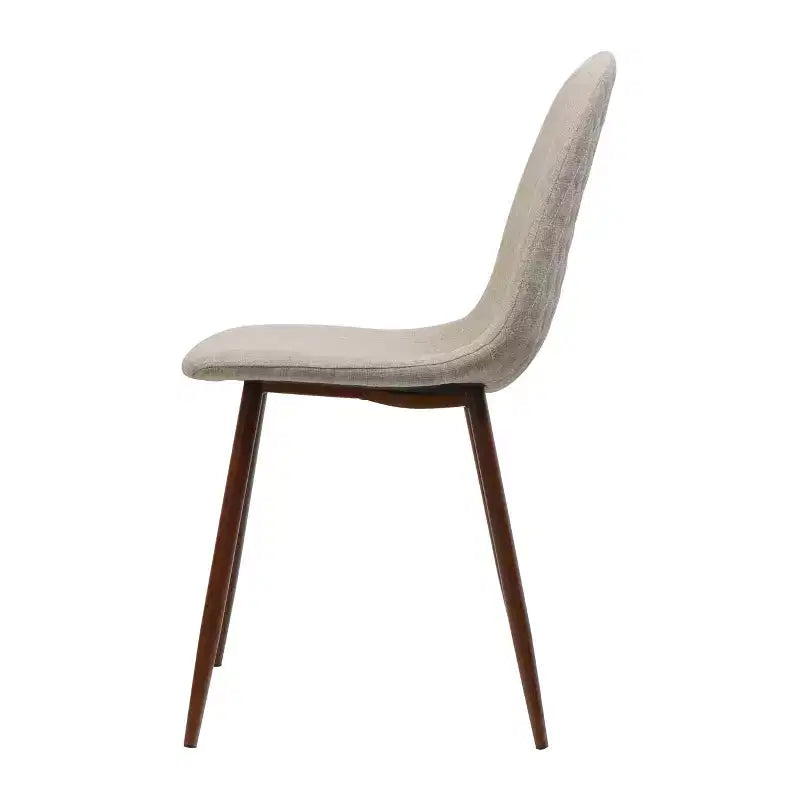 Sedie da Pranzo Imbottite Mid-Century con Struttura in Ferro, Set da 2, Stile Moderno