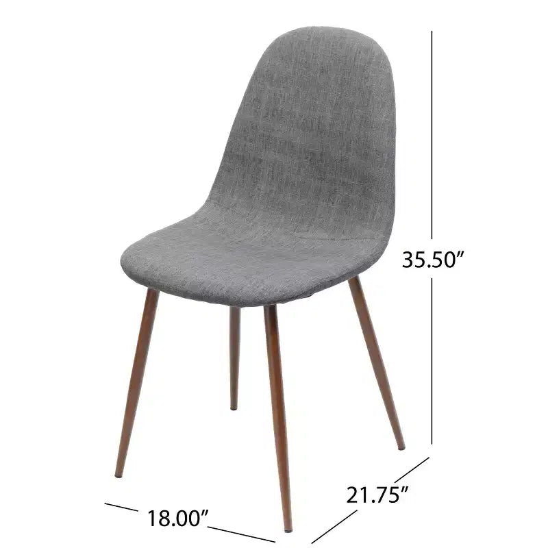 Sedie da Pranzo Imbottite Mid-Century con Struttura in Ferro, Set da 2, Stile Moderno