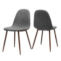GDFStudio Amnesty Mid Century Upholstered Iron Frame Dining Chairs (Set of 2)