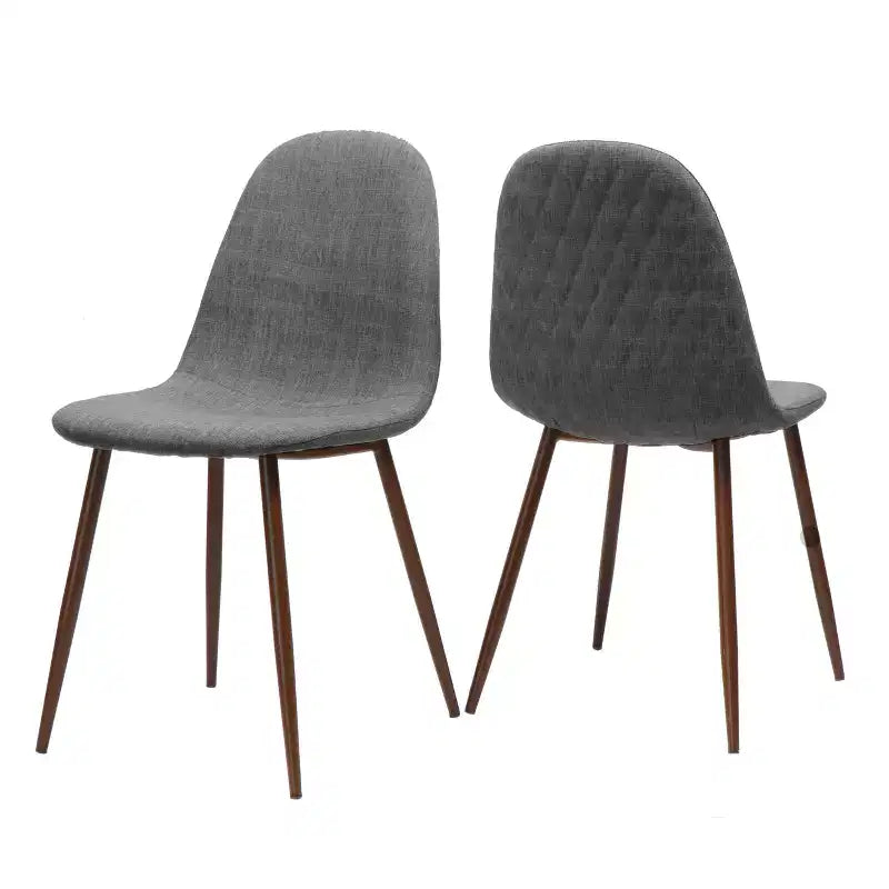 GDFStudio Amnesty Mid Century Upholstered Iron Frame Dining Chairs (Set of 2)