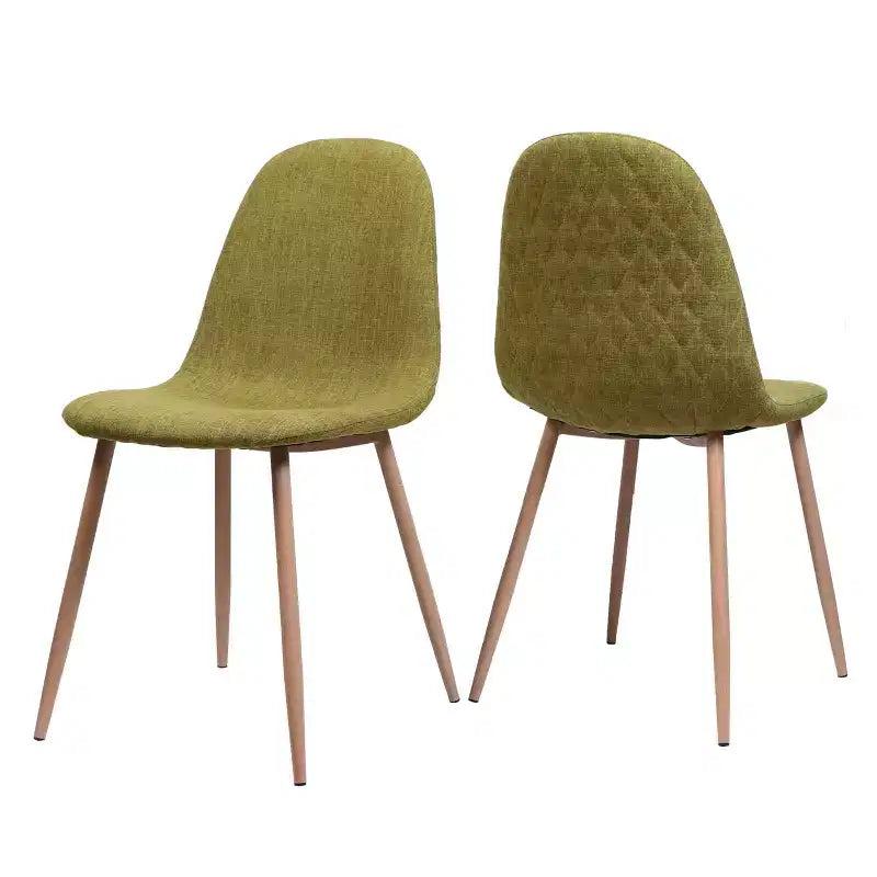 Sedie da Pranzo Imbottite Mid-Century con Struttura in Ferro, Set da 2, Stile Moderno