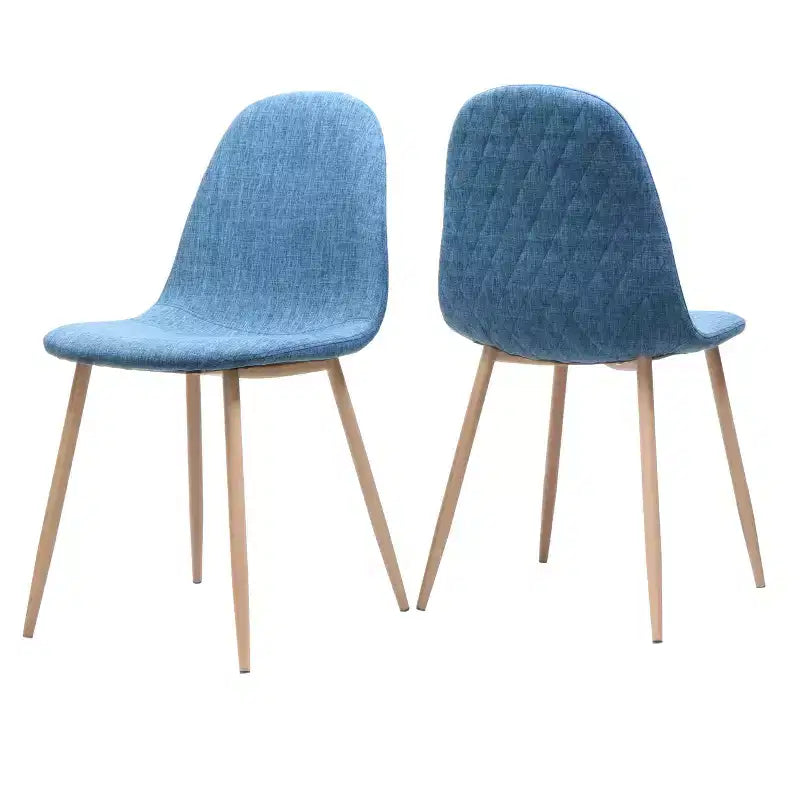 Sedie da Pranzo Imbottite Mid-Century con Struttura in Ferro, Set da 2, Stile Moderno