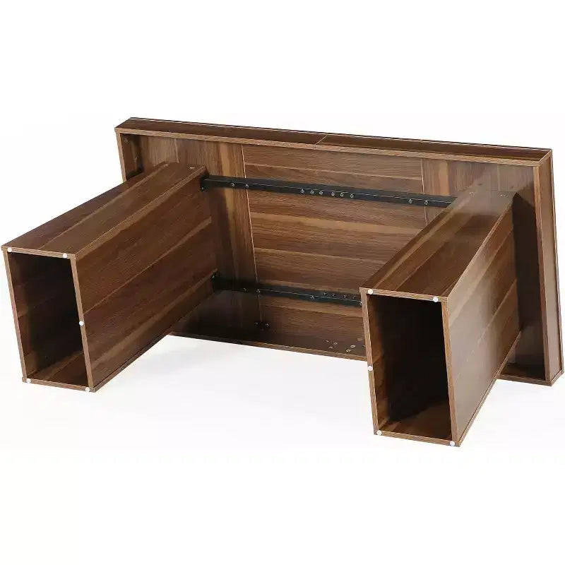 Scrivania direzionale da 55" per ufficio con base a doppio trapezio, workstation da scrittura moderna