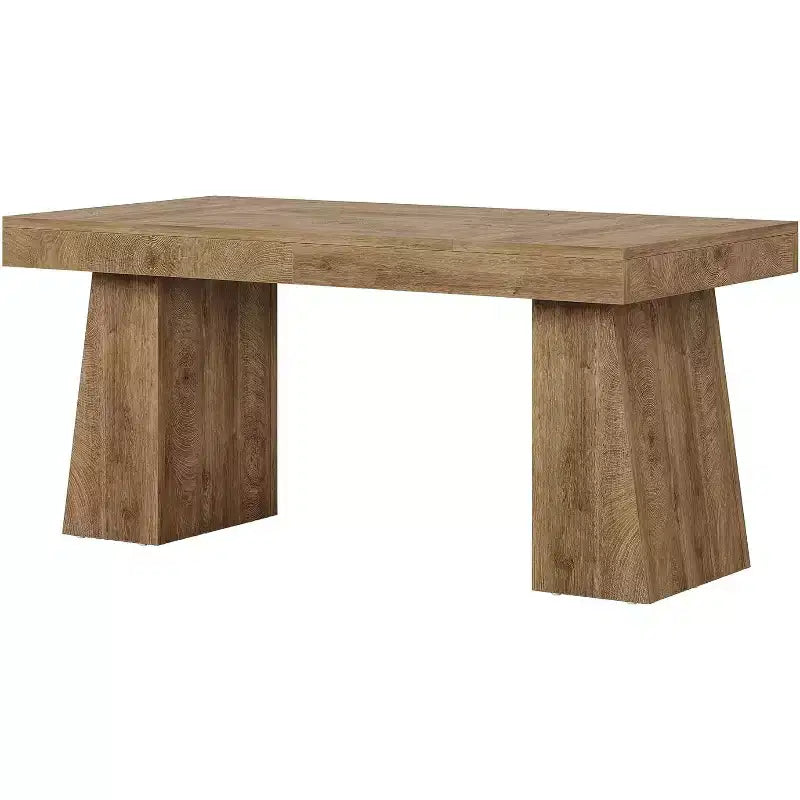 Scrivania direzionale da 55" per ufficio con base a doppio trapezio, workstation da scrittura moderna