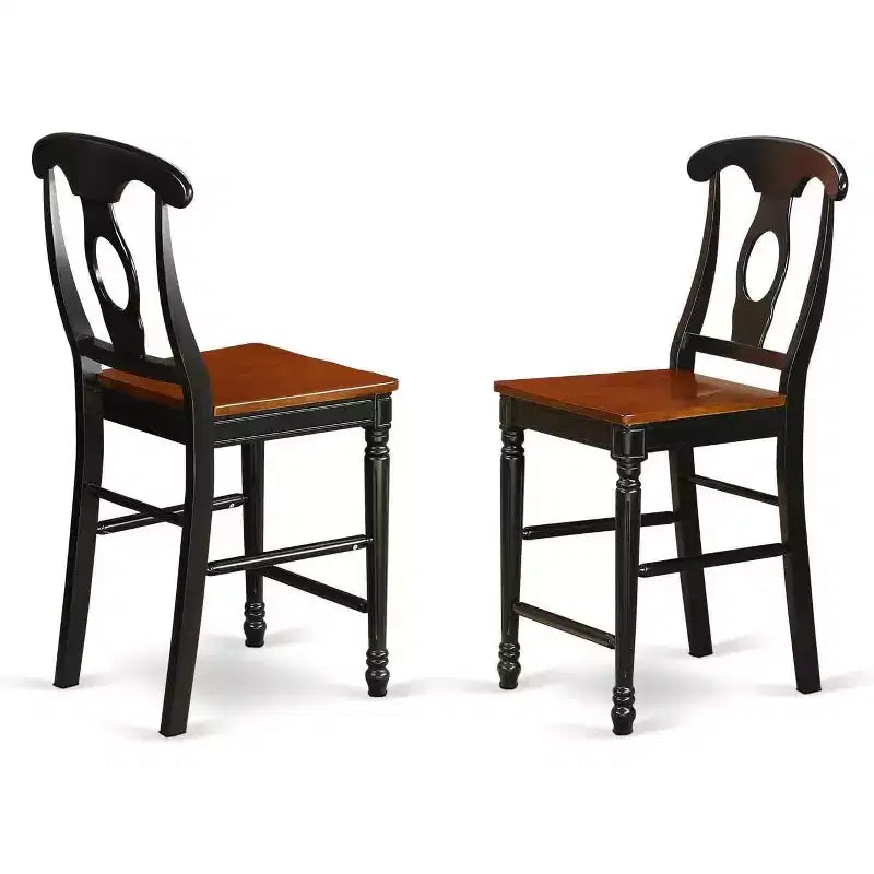 Sgabello da Bar Altezza Bancone con Seduta e Schienale in Legno, Sedia da Bar Moderna per Cucina e Sala da Pranzo