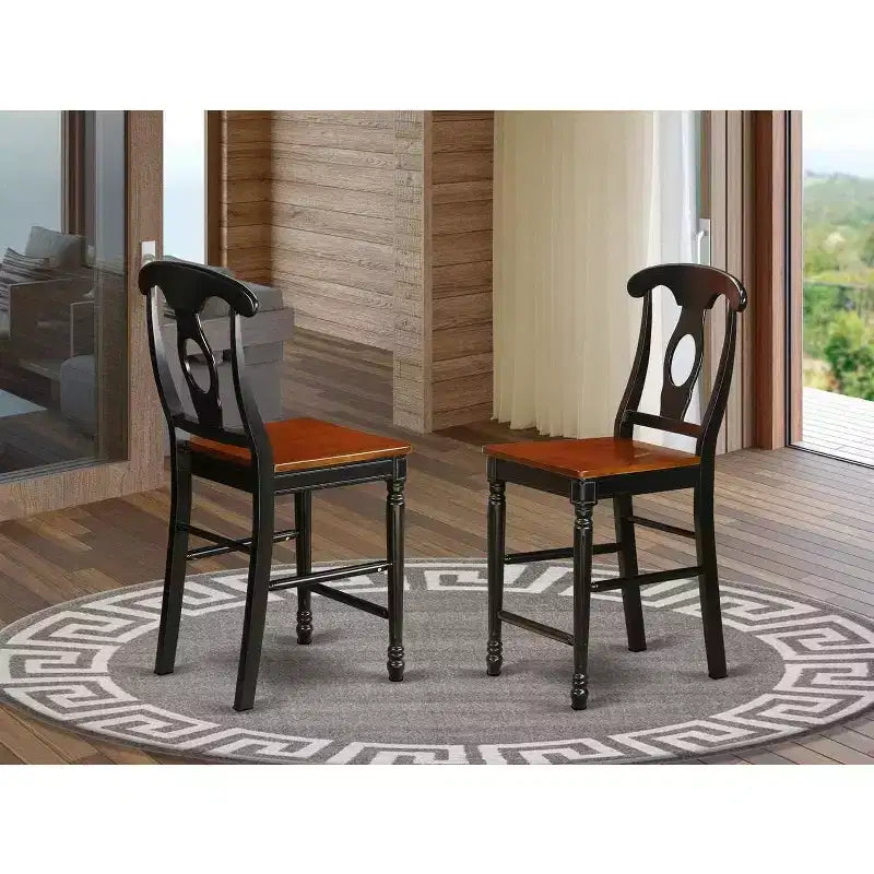 Sgabello da Bar Altezza Bancone con Seduta e Schienale in Legno, Sedia da Bar Moderna per Cucina e Sala da Pranzo