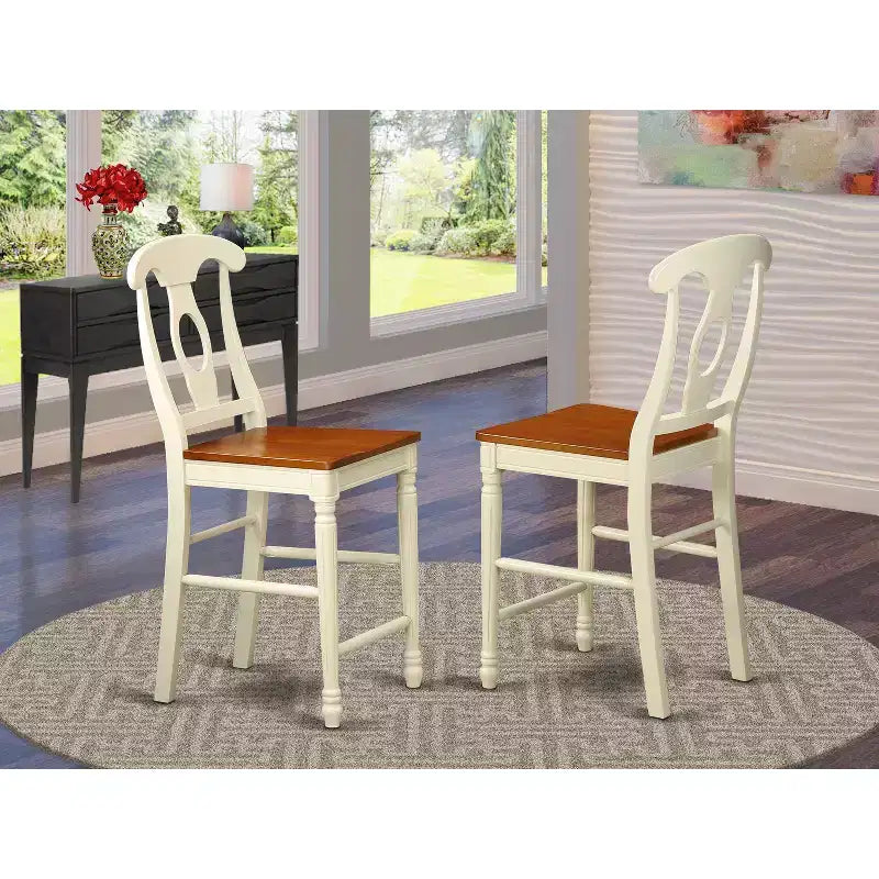 Sgabello da Bar Altezza Bancone con Seduta e Schienale in Legno, Sedia da Bar Moderna per Cucina e Sala da Pranzo