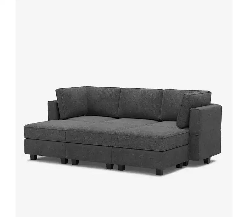 Divano letto modulare Terry con contenitore, 6 posti + 5 laterali, sezionale convertibile