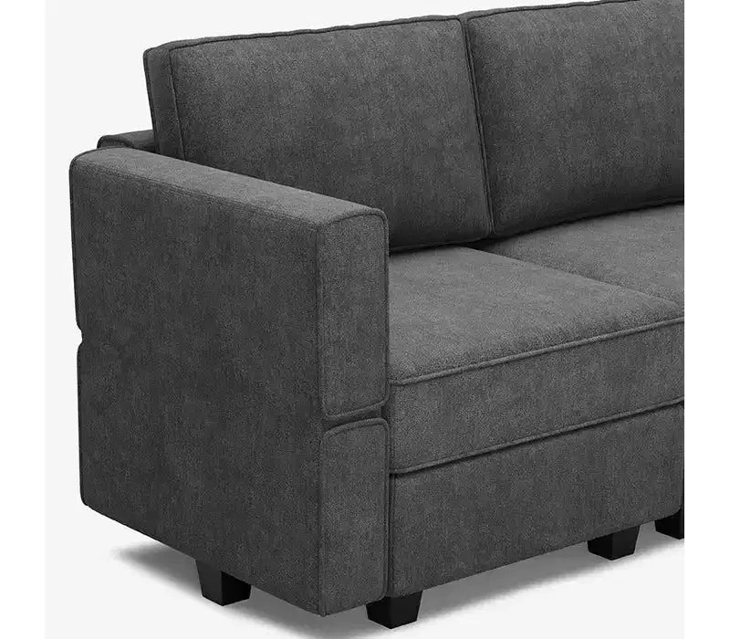 Divano letto modulare Terry con contenitore, 6 posti + 5 laterali, sezionale convertibile