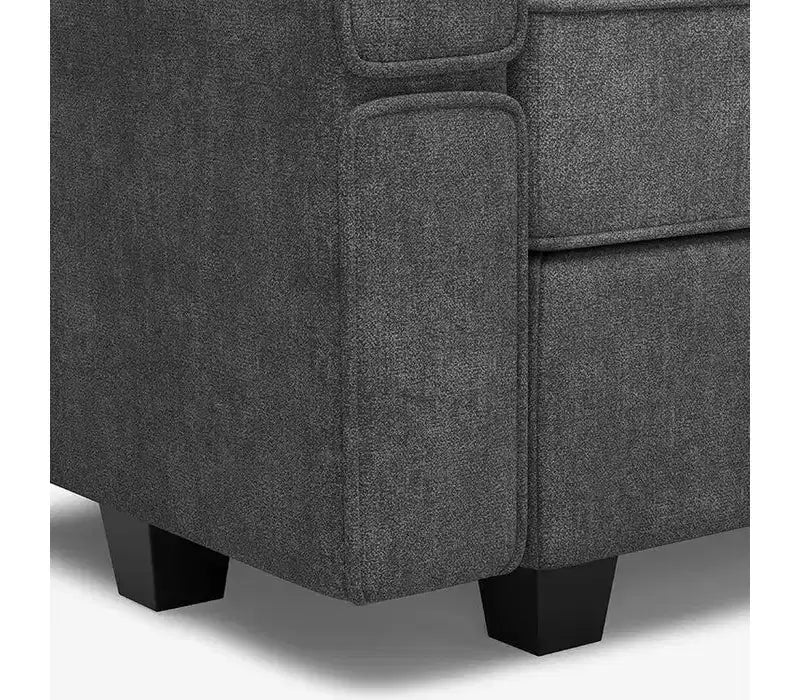 Divano letto modulare Terry con contenitore, 6 posti + 5 laterali, sezionale convertibile