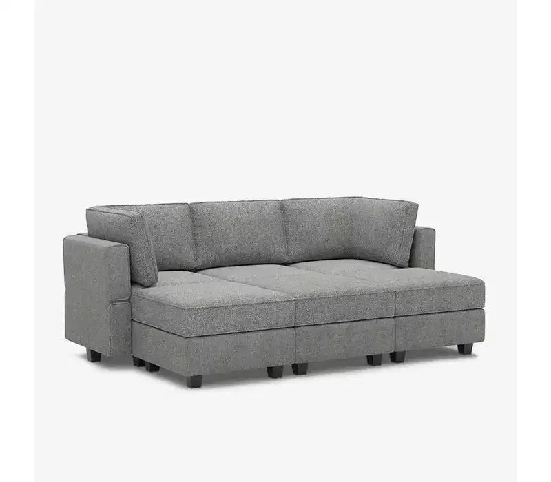 Divano letto modulare Terry con contenitore, 6 posti + 5 laterali, sezionale convertibile