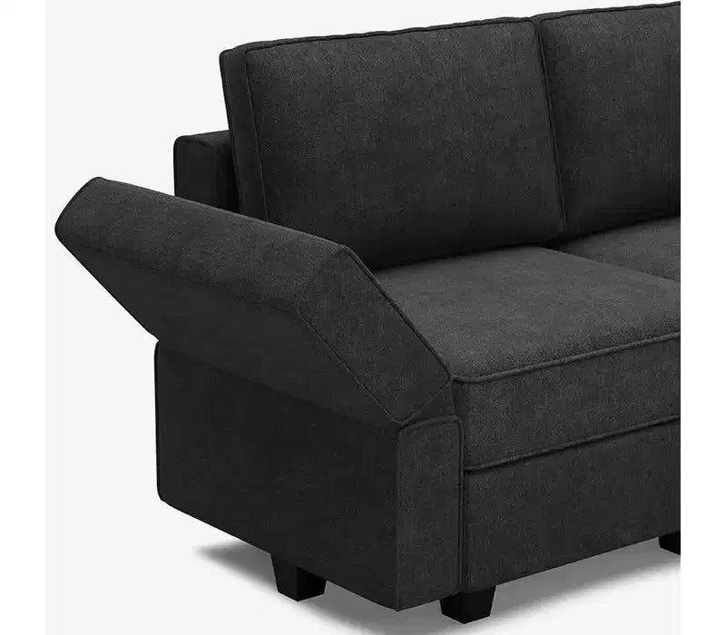 Divano letto modulare Terry con contenitore, 6 posti + 5 laterali, sezionale convertibile