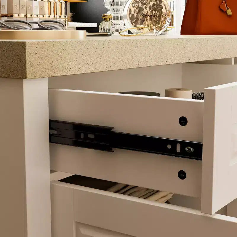 Cassettiera da camera da letto/Isola con mobile contenitore da 155 cm con presa integrata, Organizer per armadio