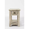 Jofran,Artisan's Craft Rustic Farmhouse Distressed Solid Wood Side Table- Gray Color
