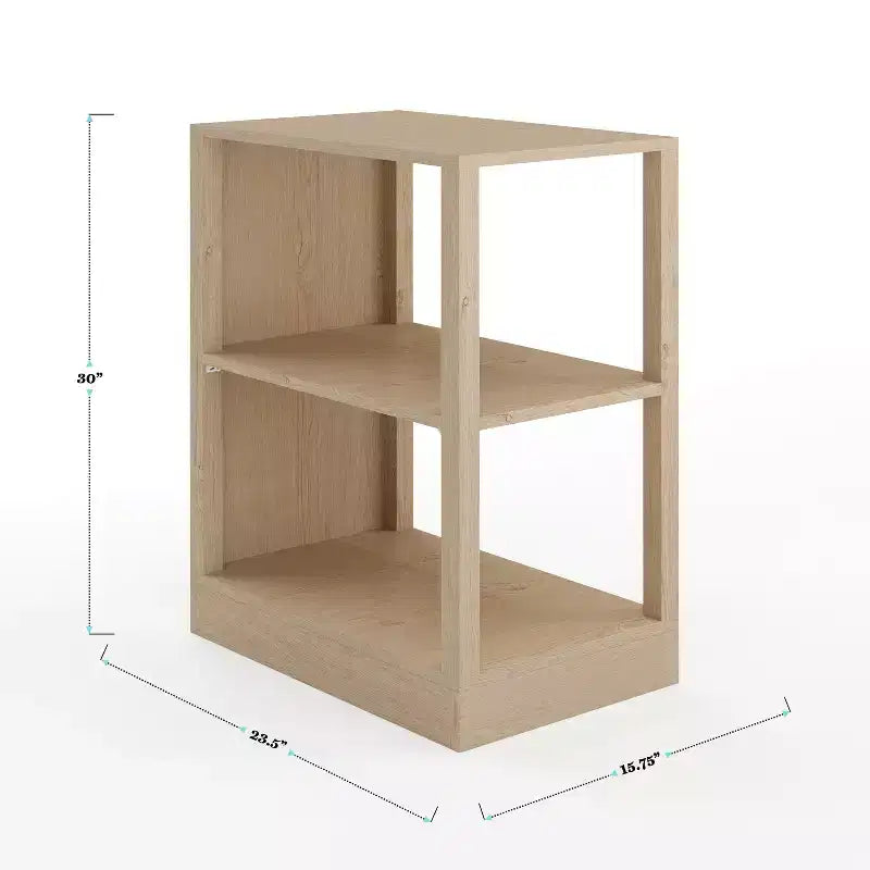 Scrivania Modulare per Ufficio Domestico con Cassetto Singolo e Doppie Scaffalature a 2 Ripiani, Workstation Moderna