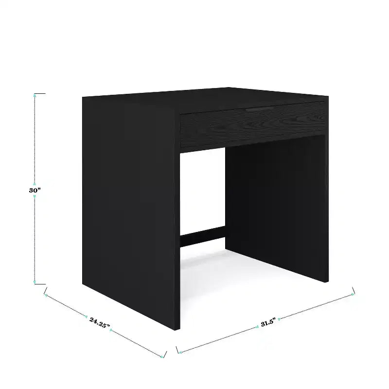 Scrivania Modulare per Ufficio Domestico con Cassetto Singolo e Doppie Scaffalature a 2 Ripiani, Workstation Moderna