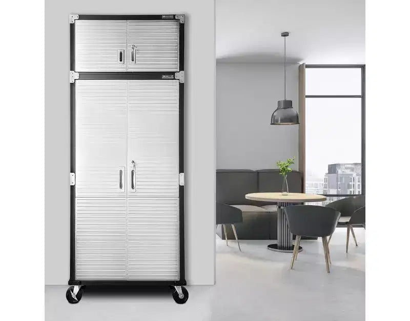 Set di 2 armadietti in acciaio per impieghi gravosi, 91x46x230 cm, Organizzazione garage e casa