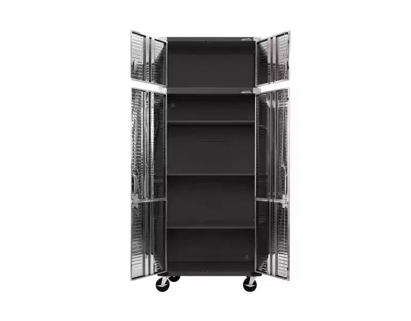 Set di 2 armadietti in acciaio per impieghi gravosi, 91x46x230 cm, Organizzazione garage e casa