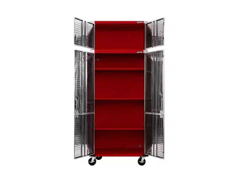 Set di 2 armadietti in acciaio per impieghi gravosi, 91x46x230 cm, Organizzazione garage e casa