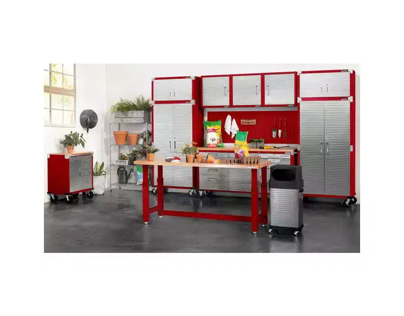 Set di 2 armadietti in acciaio per impieghi gravosi, 91x46x230 cm, Organizzazione garage e casa