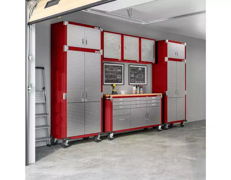 Set di 2 armadietti in acciaio per impieghi gravosi, 91x46x230 cm, Organizzazione garage e casa