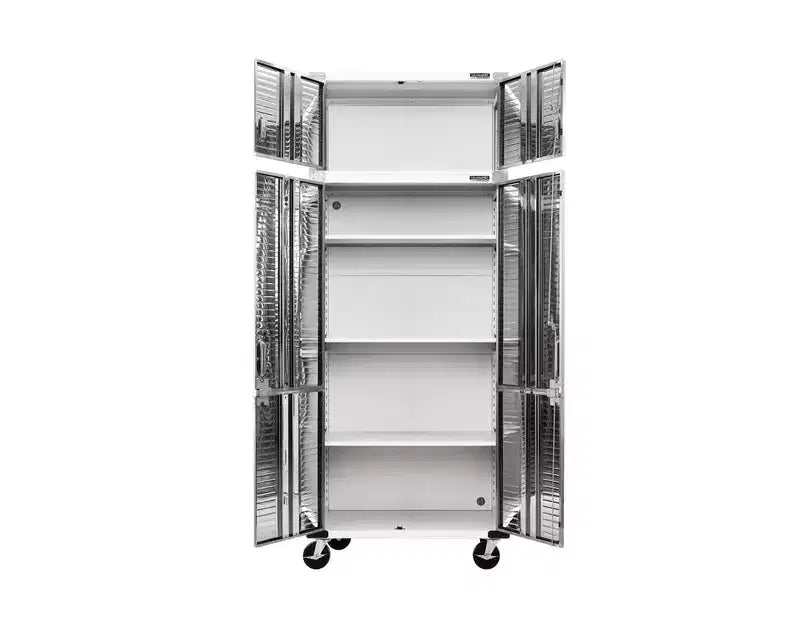 Set di 2 armadietti in acciaio per impieghi gravosi, 91x46x230 cm, Organizzazione garage e casa