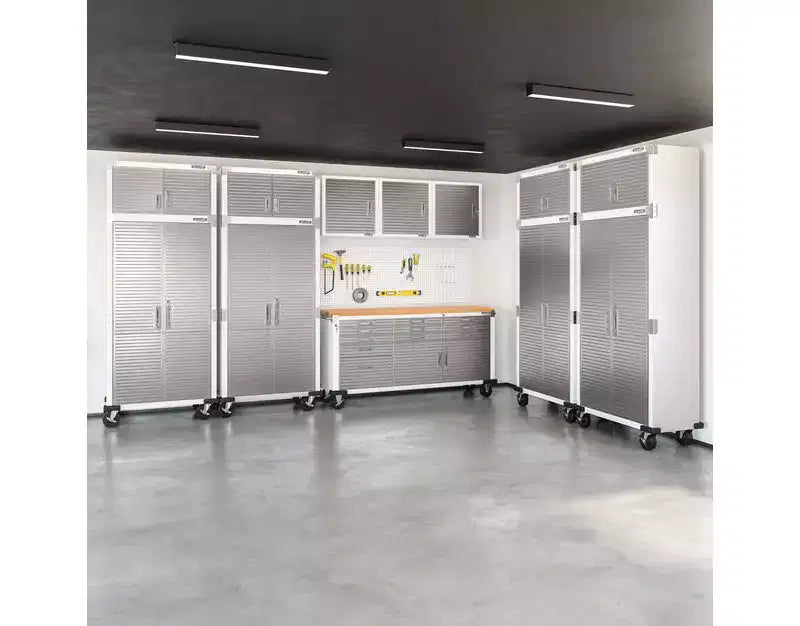 Set di 2 armadietti in acciaio per impieghi gravosi, 91x46x230 cm, Organizzazione garage e casa