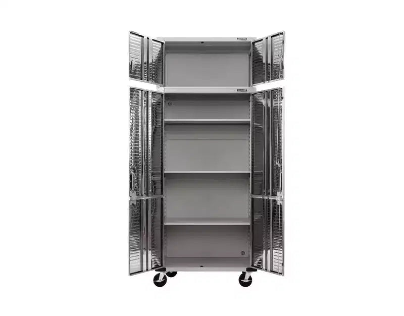 Set di 2 armadietti in acciaio per impieghi gravosi, 91x46x230 cm, Organizzazione garage e casa
