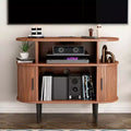 GDFStudio Emerson Mid-Century Modern Wood Record Player Stand