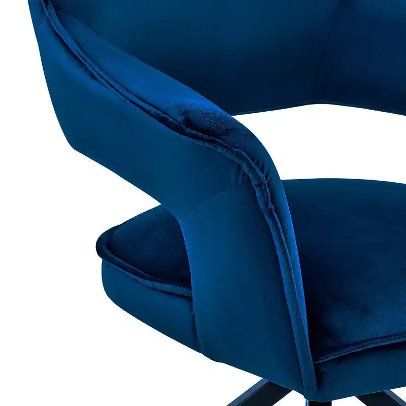 Sedia da pranzo imbottita in velluto con gambe in legno massello, seduta accentata moderna