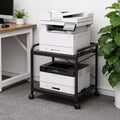COZONY Under Desk Printer Stand with Wheels, 2-Tier Mobile Printer Cart with Adjustable Shelf