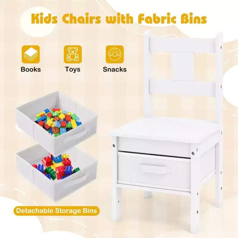 Set 3 Pezzi Tavolo e Sedie per Bambini con Foro e Finestra a Casetta per Gatti, Divertente Arredamento per Bambini