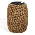 Bayley Waterhyacinth Storage Accent Table - CWK2011 - Natural/Dark Brown - Safavieh Couture
