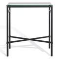 Viggo Glass Side Table - AMH8300 - Black - Safavieh Couture
