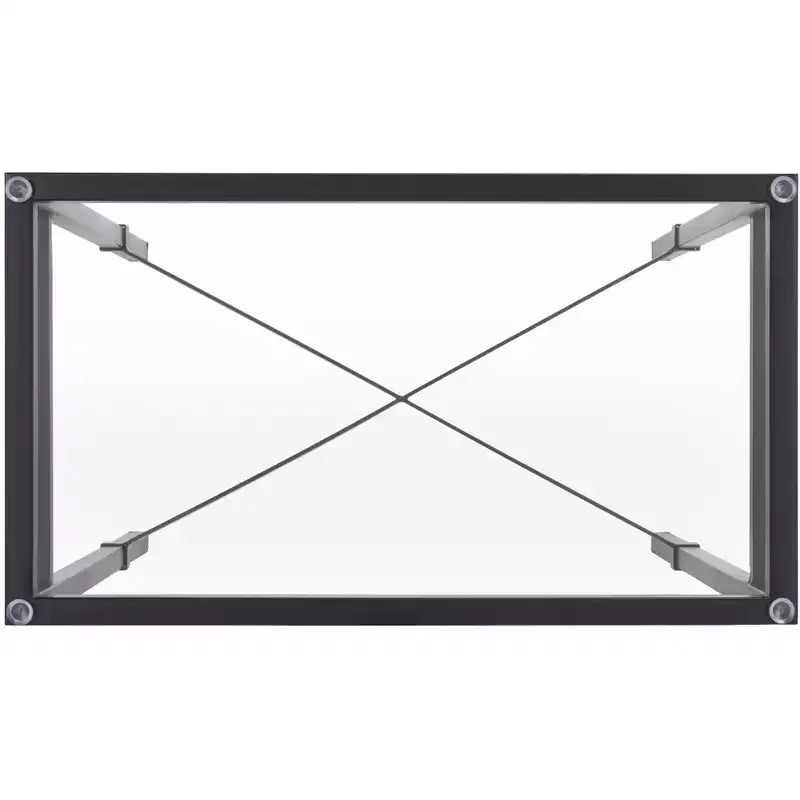 Tavolino laterale in ferro nero e vetro temperato, tavolino d'appoggio moderno, 62,2 cm H x 56,1 cm L