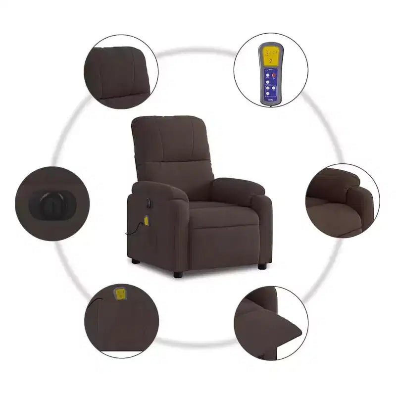 Poltrona Reclinabile Massaggiante Elettrica, Rilassamento Completo del Corpo, Poltrona Lounge Moderna per Soggiorno