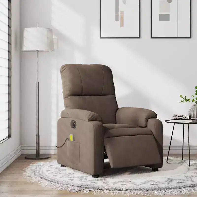 Poltrona Reclinabile Massaggiante Elettrica, Rilassamento Completo del Corpo, Poltrona Lounge Moderna per Soggiorno