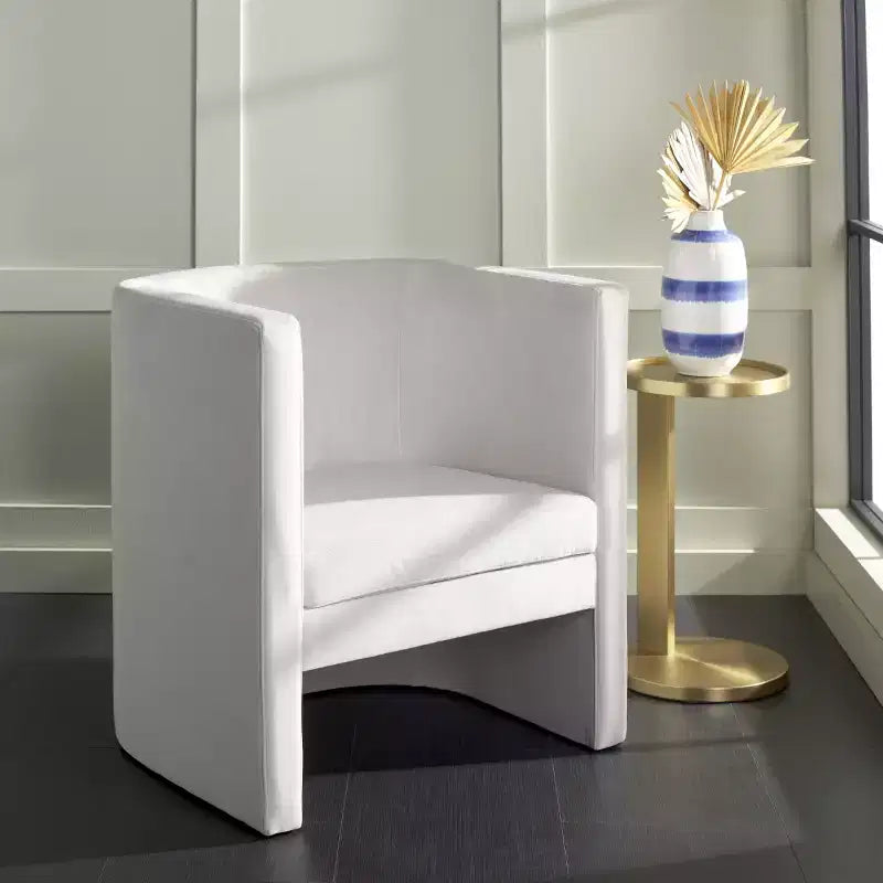 Poltrona moderna imbottita, Elegante poltrona per soggiorno e camera da letto