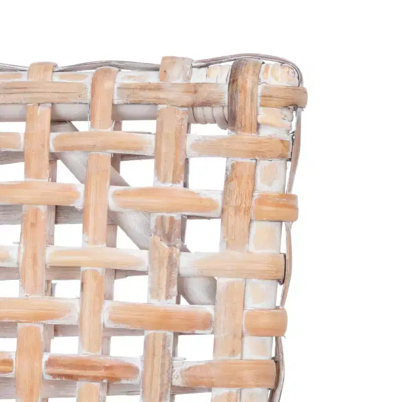 Poltrona in Rattan con Cuscino, Sedia con Braccioli Intrecciata Boho per Soggiorno e Camera da Letto
