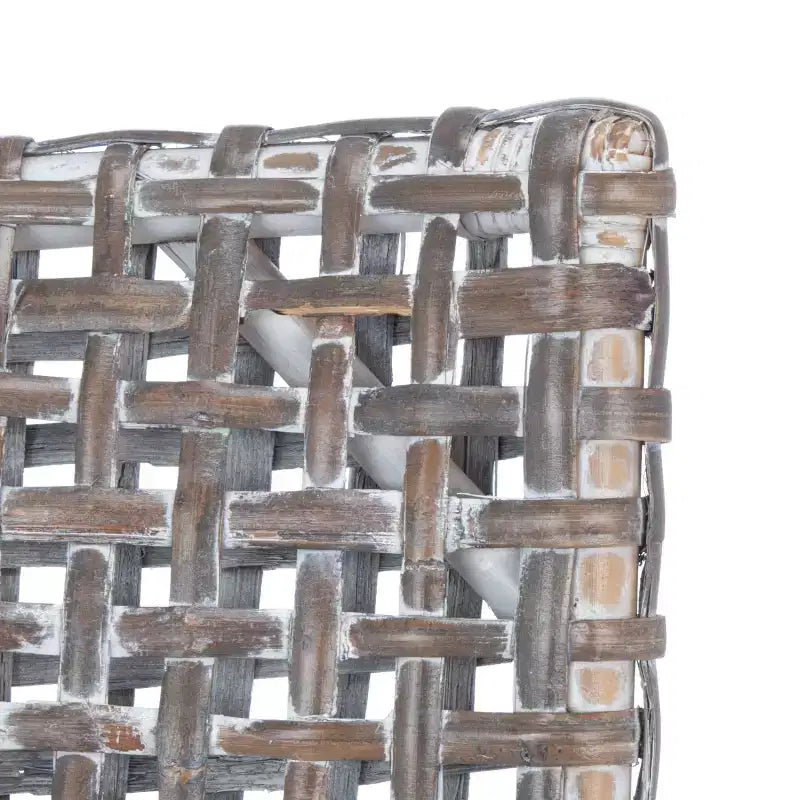 Poltrona in Rattan con Cuscino, Sedia con Braccioli Intrecciata Boho per Soggiorno e Camera da Letto