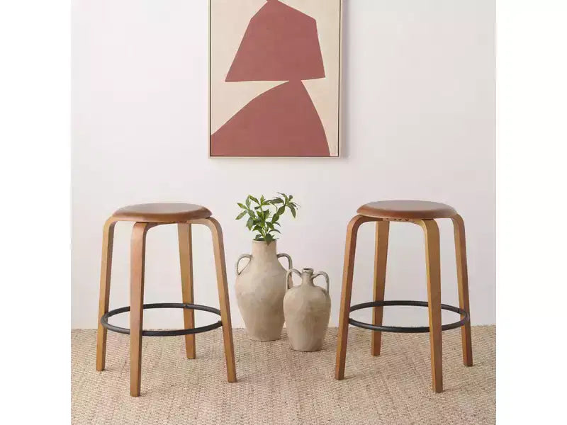 Set di 2 sgabelli da bancone, sedie da bar moderne imbottite per cucina e sala da pranzo