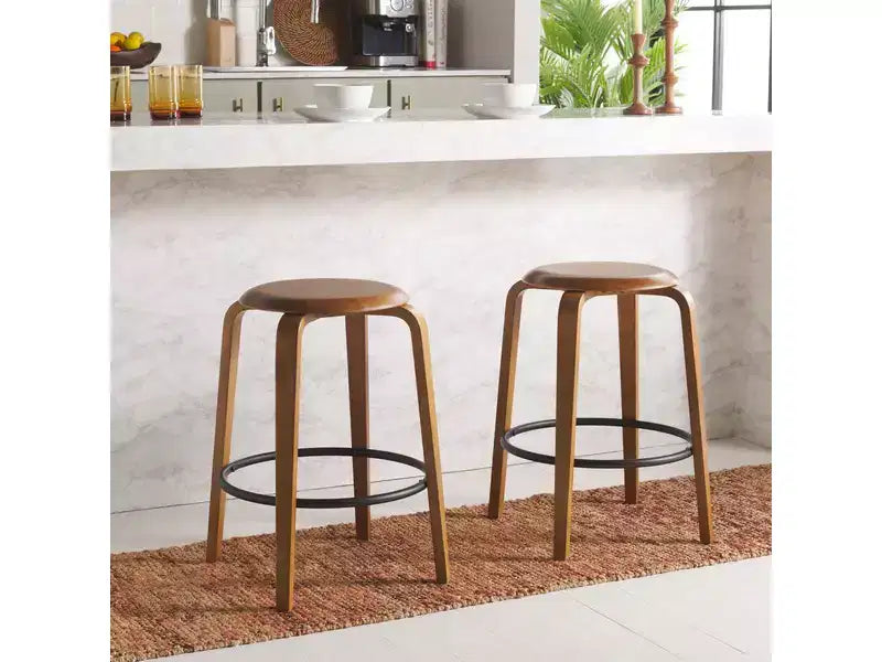 Set di 2 sgabelli da bancone, sedie da bar moderne imbottite per cucina e sala da pranzo