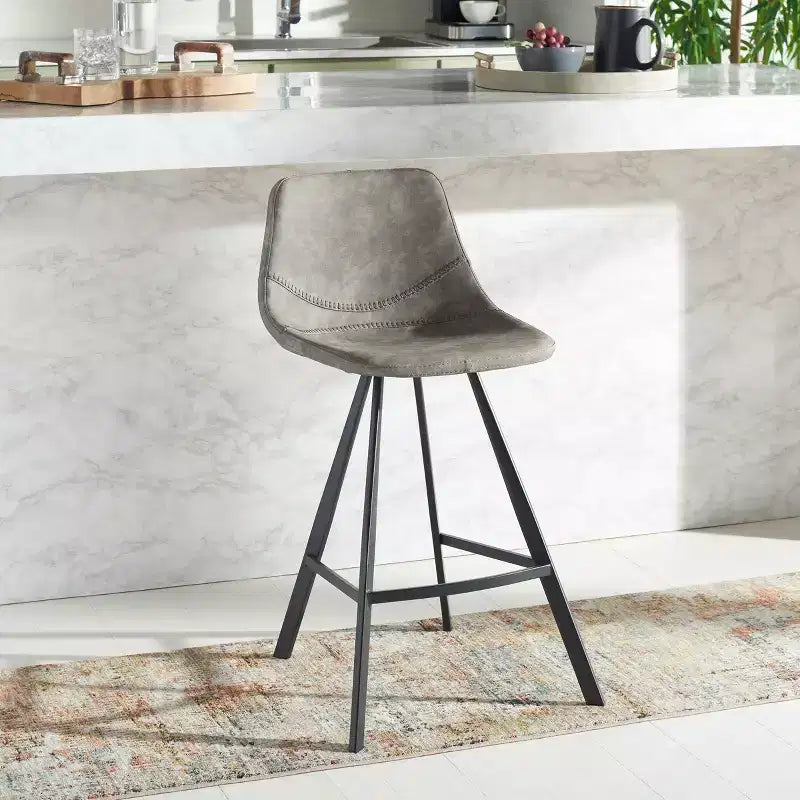 Sgabello moderno da banco con sedile imbottito, elegante sedia da bar per cucina e sala da pranzo