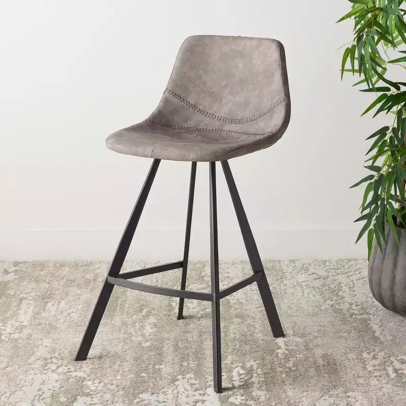 Sgabello moderno da banco con sedile imbottito, elegante sedia da bar per cucina e sala da pranzo